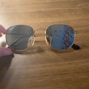 Rayban geometric round reflective sunglasses